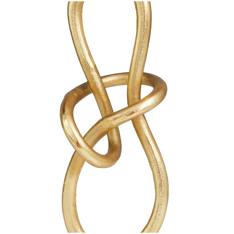 Artistic Aluminum Metal Abstract Sculpture - Gold or Dark Gray