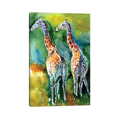 iCanvas "Giraffes On The Field" by Anna Brigitta Kovacs Canvas Print