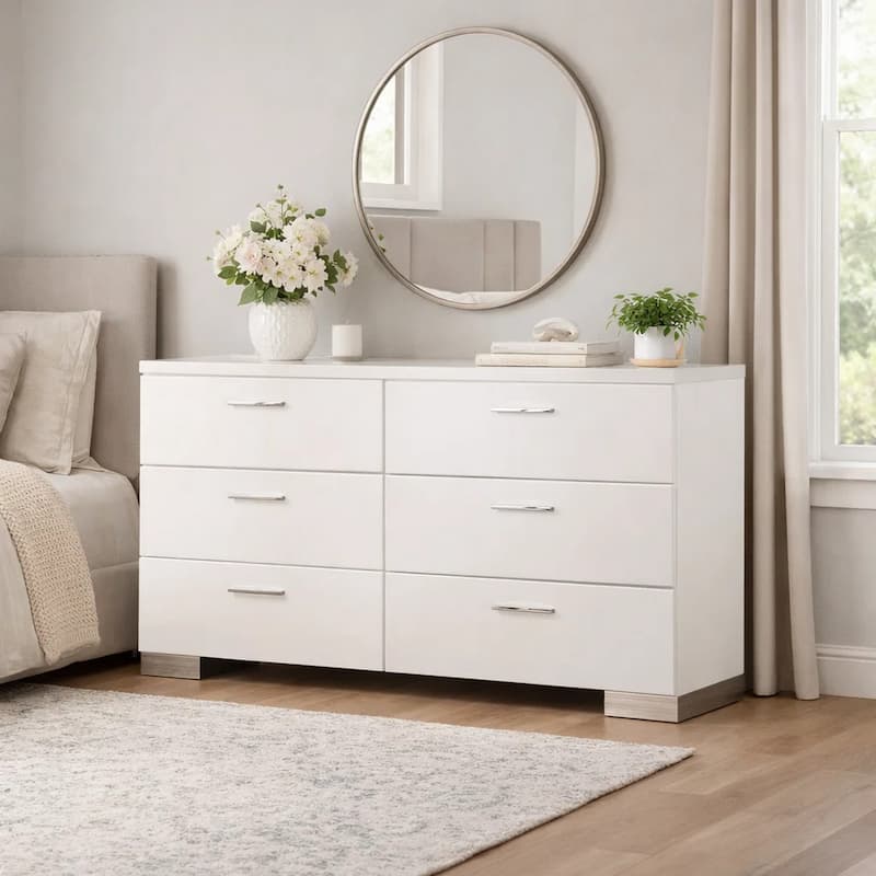Alluring Wooden Dresser, White