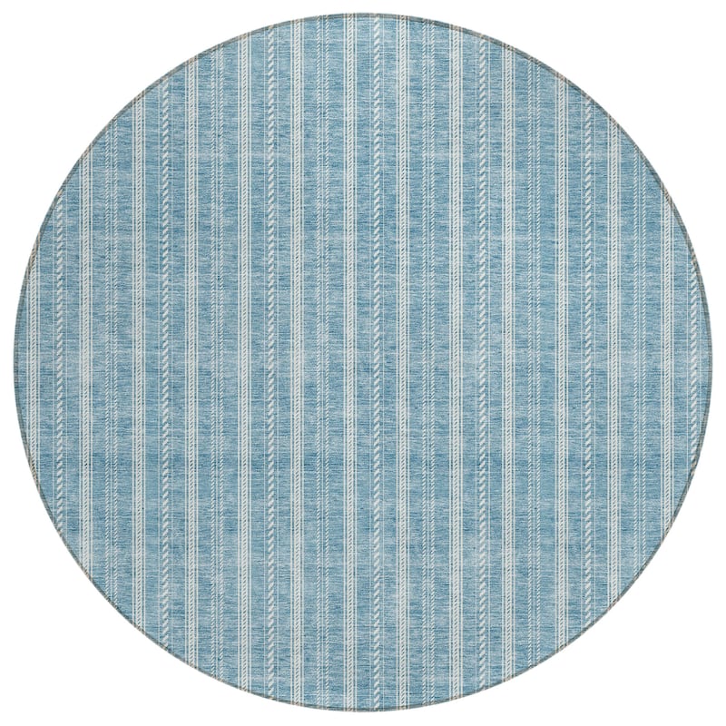 Machine Washable Indoor/ Outdoor Chantille Stripe Twist Rug