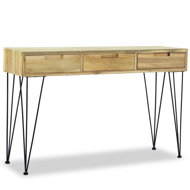 vidaXL Console Table 47.2"x13.8"x29.9" Solid Teak