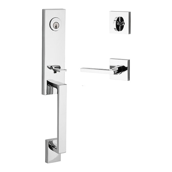 Baldwin SC.SEAxSQU.L.CSR Seattle Left Handed Standard C Keyway Single Cylinder Keyed Entry Handleset with Contemporary Square