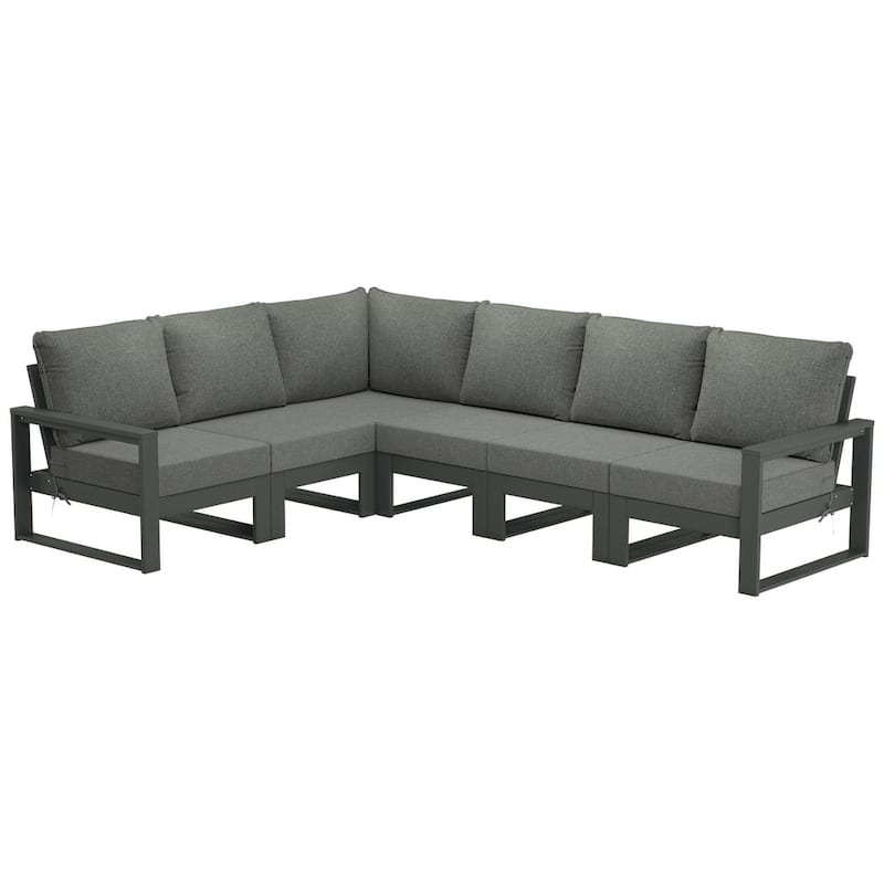 Endless Patio 6-Piece Deep Seating Set with Gray Frame - Gray/Gray