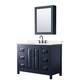 Option Dark Blue, Black Trim, White Quartz Top