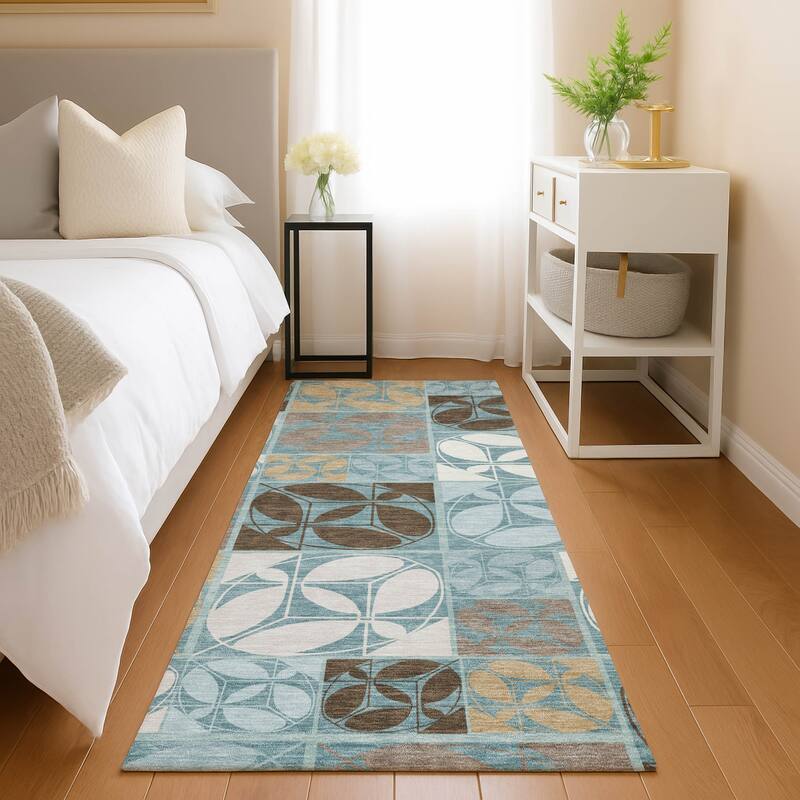Machine Washable Indoor/ Outdoor Patch Lupton Chantille Rug