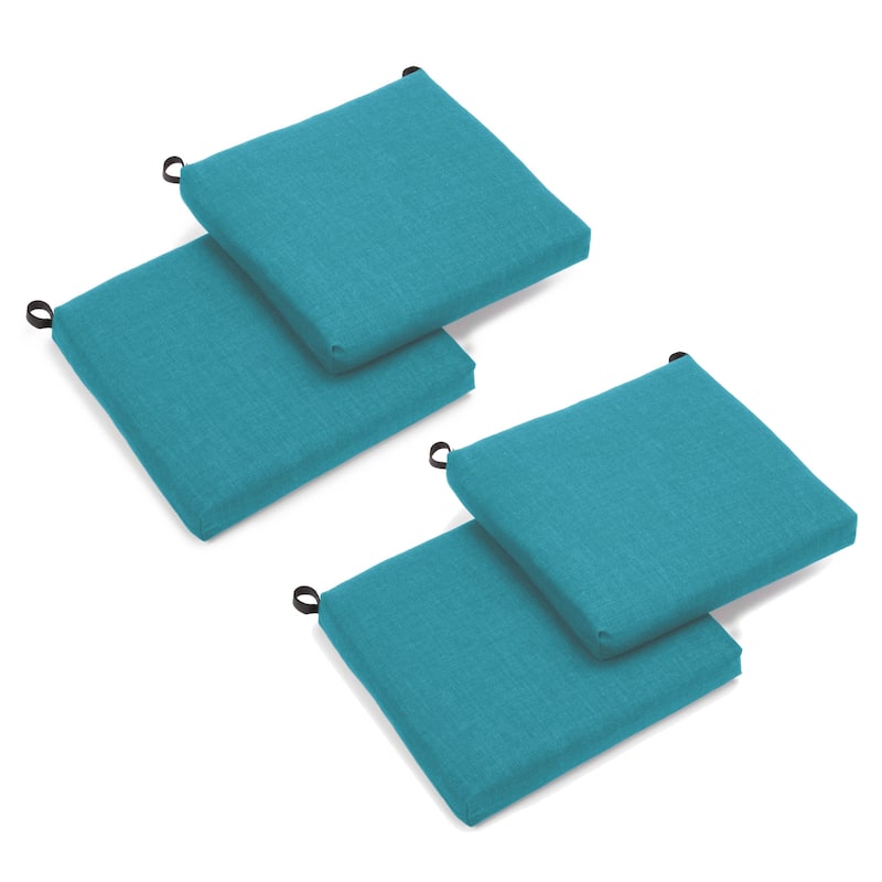 20-inch by 19-inch Outdoor Chair Cushions (Set of 4) - 20 x 19 - Aqua Blue