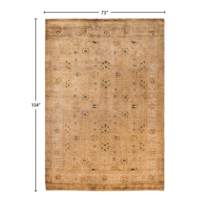 Overdyed One-of-a-Kind Hand-Knotted Area Rug - Beige - 6' 1" x 8' 8"