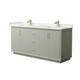 Option Light Green / White Quartz Top / Satin Bronze