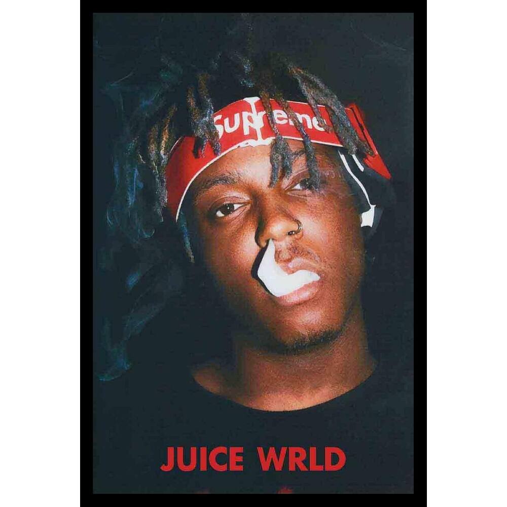 Juice Wrld Smoke Framed Poster - 24 x 36 Inch