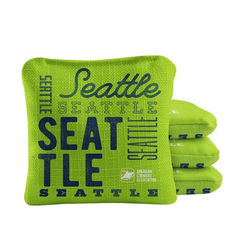 Seattle Football Green Dual Sided Cornhole Bags