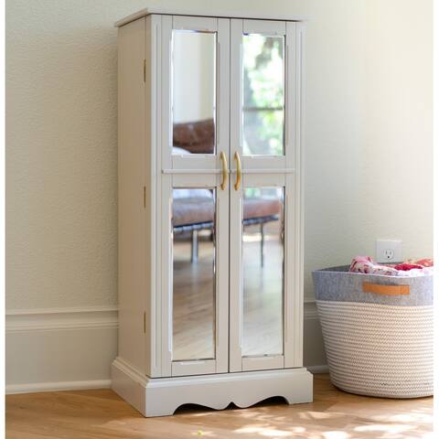 Hives & Honey Chelsea Grey-washed White Jewelry Armoire