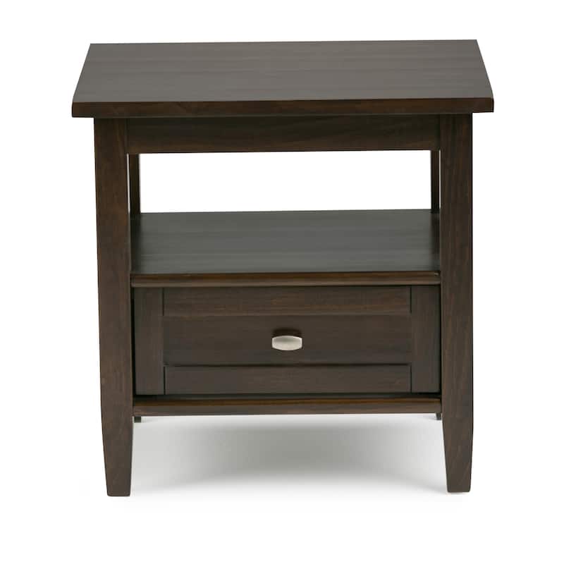 WYNDENHALL Norfolk SOLID WOOD 20 inch Wide Rectangle Transitional End Side Table - 20 inch Wide