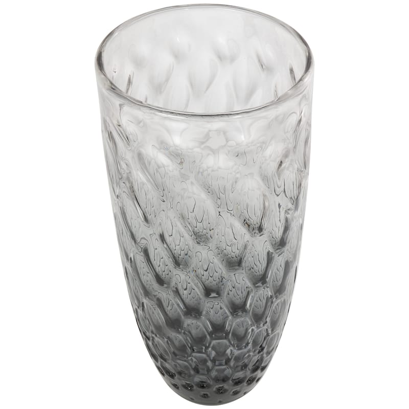 Black Glass Handmade Ombre Vase