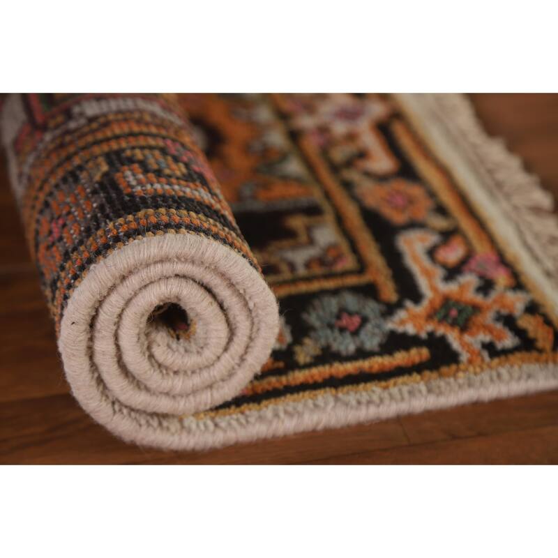 Heriz Serapi Oriental Rug Handmade Medallion Wool Carpet - 2'0"x 3'0"