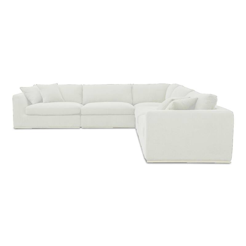 NADAAL STUDIOS Rio, 5-Piece Modular Sectional Sofa With Rubber Wood Base - 136.2"W x136.2"D x23.6"H