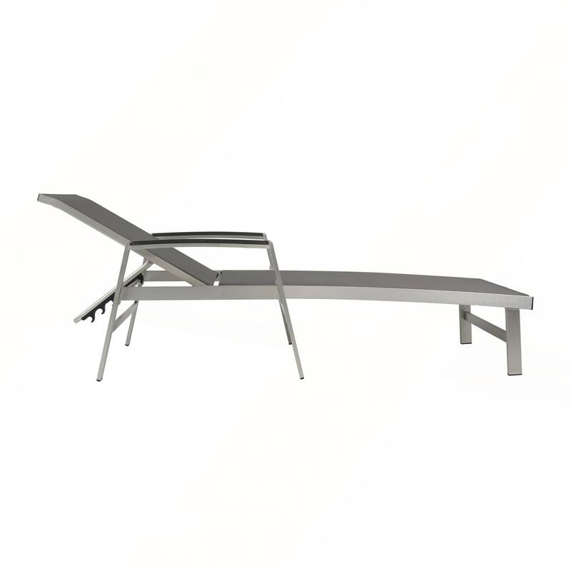 Aluminum Frame Adjustable Mesh Chaise Lounges Set