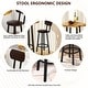 preview thumbnail 9 of 8, 3 Piece Pub Dining Set, Kitchen Counter Height Bistro Set, Round Bar Table and 2 Stools for Living Room and Small Space