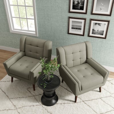 Set of 2 Modern Tufted Armchair Living Room Accent Chair