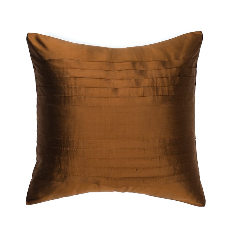 Royce Dupioni Silk 24 Inch Throw Pillow - Chocolate