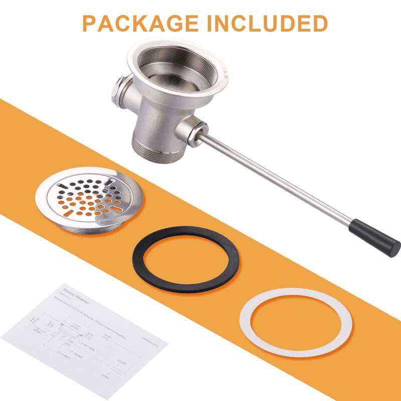 WOWOW 3-1/2 in. Sink Opening Waste Drain Valve