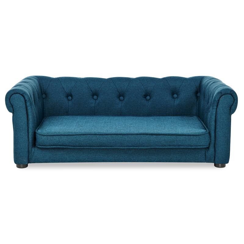 Roomfitters Elegant Rectangle Pet Sofa Bed for Small and Medium Dogs, Elevated Dog Couch with Cushions, Durable Dog Bed