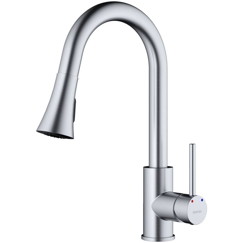 Karran USA KKF240 Weybridge 1.8 GPM Single Hole Kitchen Faucet - Stainless Steel