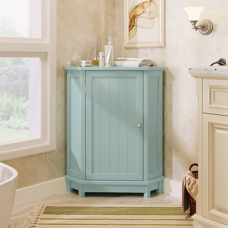 Triangle Corner Bathroom Cabinet with Shelf