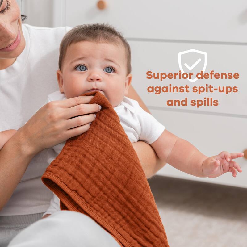 Muslin Burp Cloths for Babies by Comfy Cubs