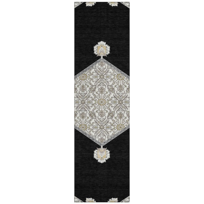Machine Washable Indoor/ Outdoor Traditional Chantille Rug