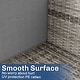 preview thumbnail 5 of 15, 3-Piece Outdoor Wicker Sectional Sofa Set, Patio Furniture with Chaise Lounge & Coffee Table - N/A
