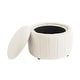 preview thumbnail 14 of 55, 30" W Round Velvet Upholstered Storage Ottoman with Flip Top Tray