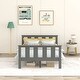 preview thumbnail 18 of 22, Full Size Classic Modern Design Wood Platform Bed Bed Frame with Footboard and Headboard
