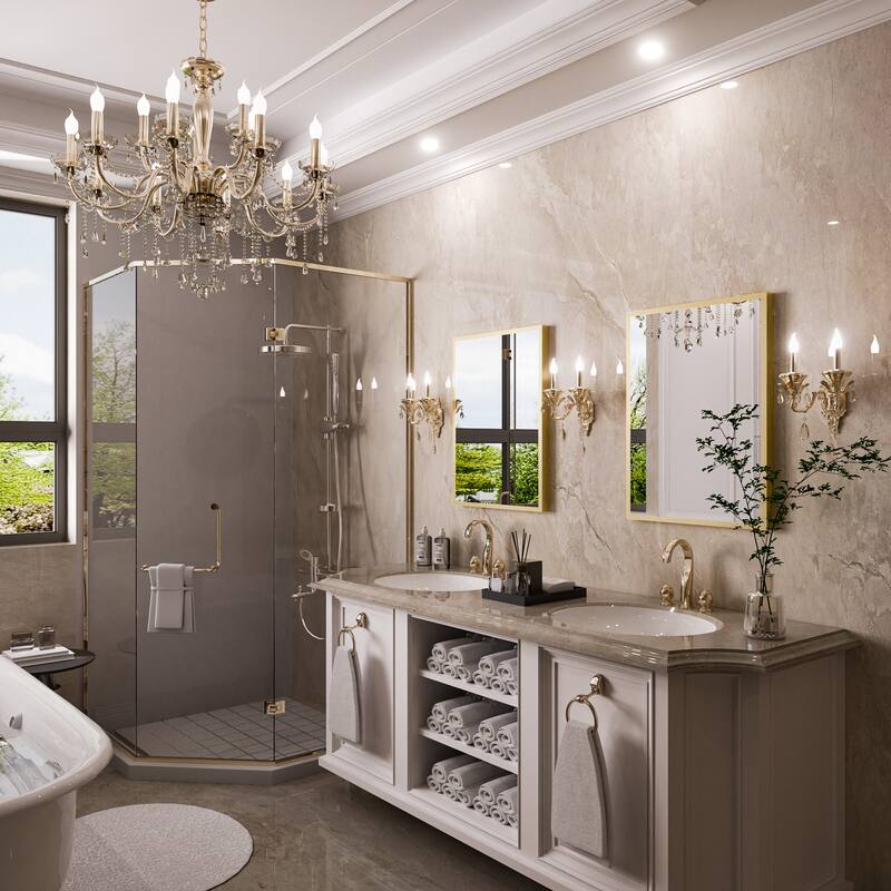 QuivaraView Wall Mounted Aluminum Frame Bathroom Vanity Mirror