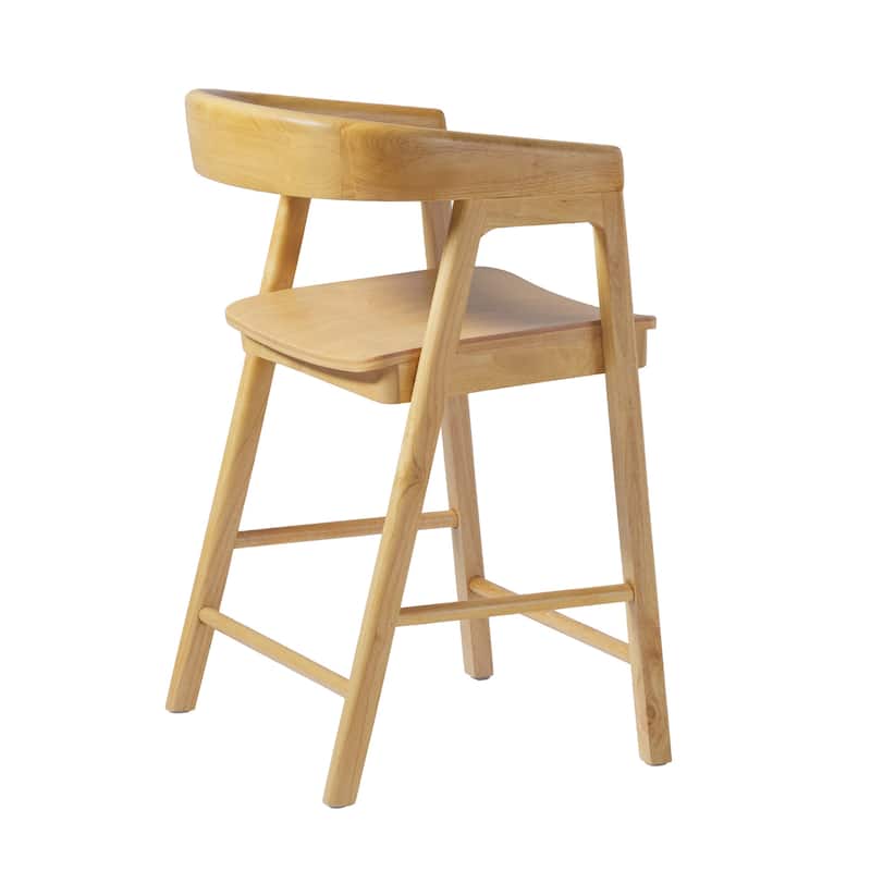 Middlebrook Modern Solid Wood Rounded Back Counter Stool