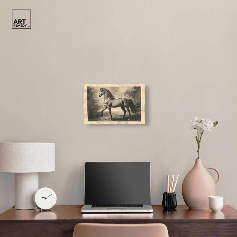 Sketch of a Stallion Canvas by Art Remedy, Gallery Wrapped