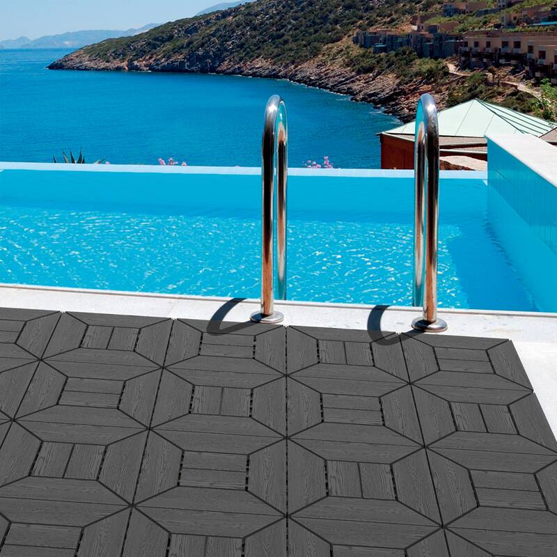 New 12 inch balcony deck tiles, DIY interlocking deck floor tiles, indoor and outdoor floor tiles, easy to install patio tiles