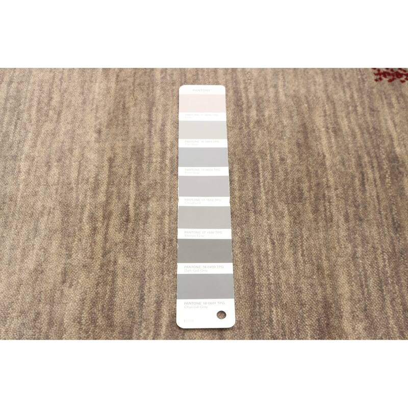 ECARPETGALLERY Hand Loomed Kashkuli Gabbeh Grey Wool Rug - 2'7 x 7'6