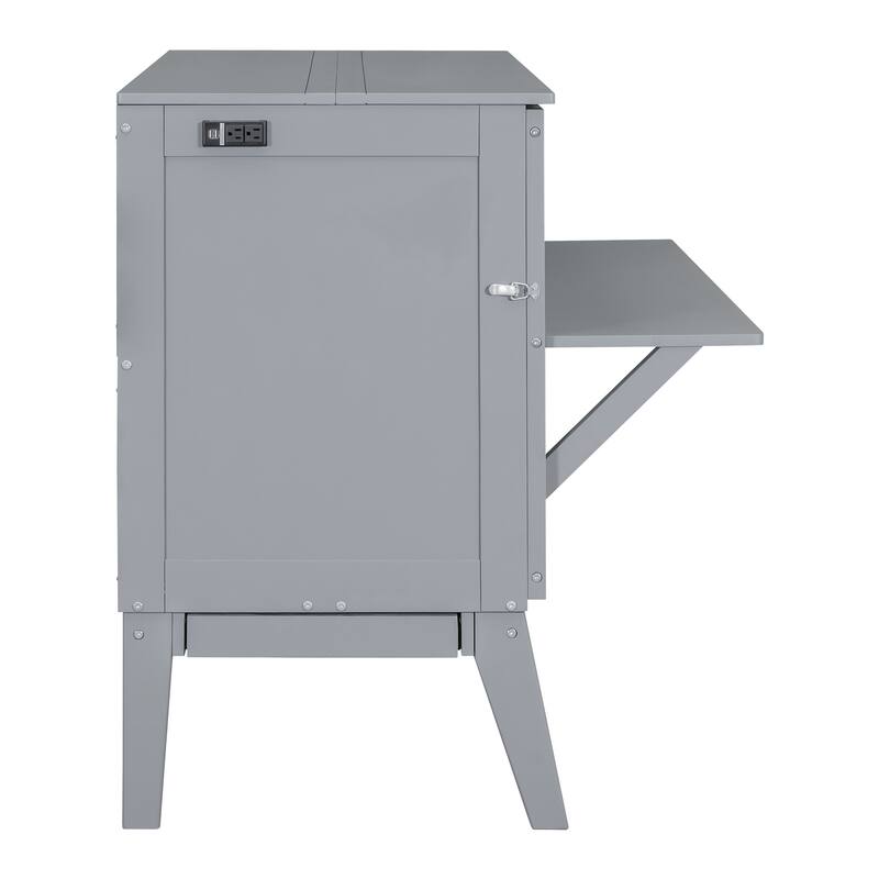 Full Size Murphy Bed with USB Port, Removable Shelves, and Space-Saving Design