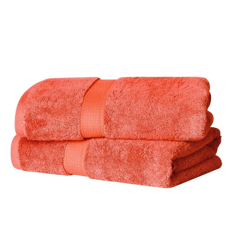 Superior Egyptian Cotton Pile Heavyweight Bath Towel Set of 2