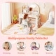 preview thumbnail 7 of 16, Gymax Kids Vanity Desk w/ Lights Open Bookshelf Storage Drawer