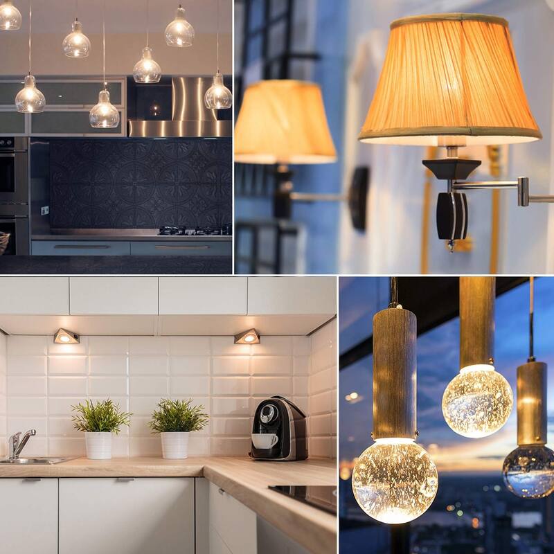 Luxrite G8 LED Bulb 20W Equivalent, 120V, 2700K Warm White, 140 Lumens, 2W, Silicone Shatterproof (6-Pack) - 2700K (Warm White)