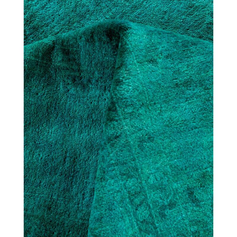 Contemporary Overdyed Wool Hand Knotted Area Rug - 5' 2" x 7' 7"
