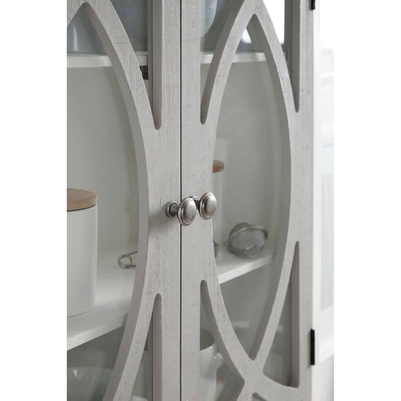 Kate and Laurel Quinlan Decorative Rustic 2-Door Wall Cabinet