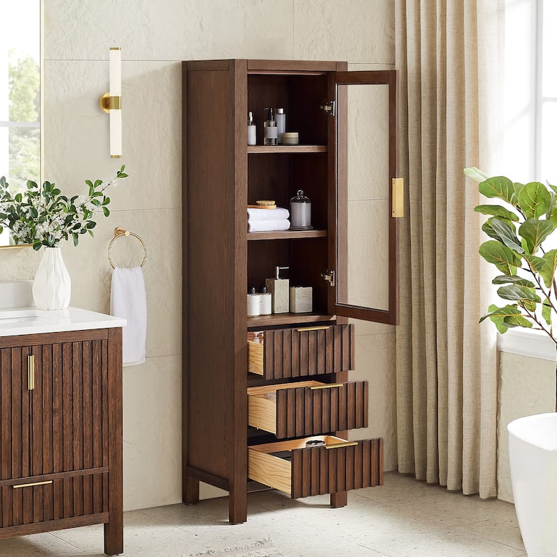 Shenzhen Solid Wood Bathroom Storage Cabinet