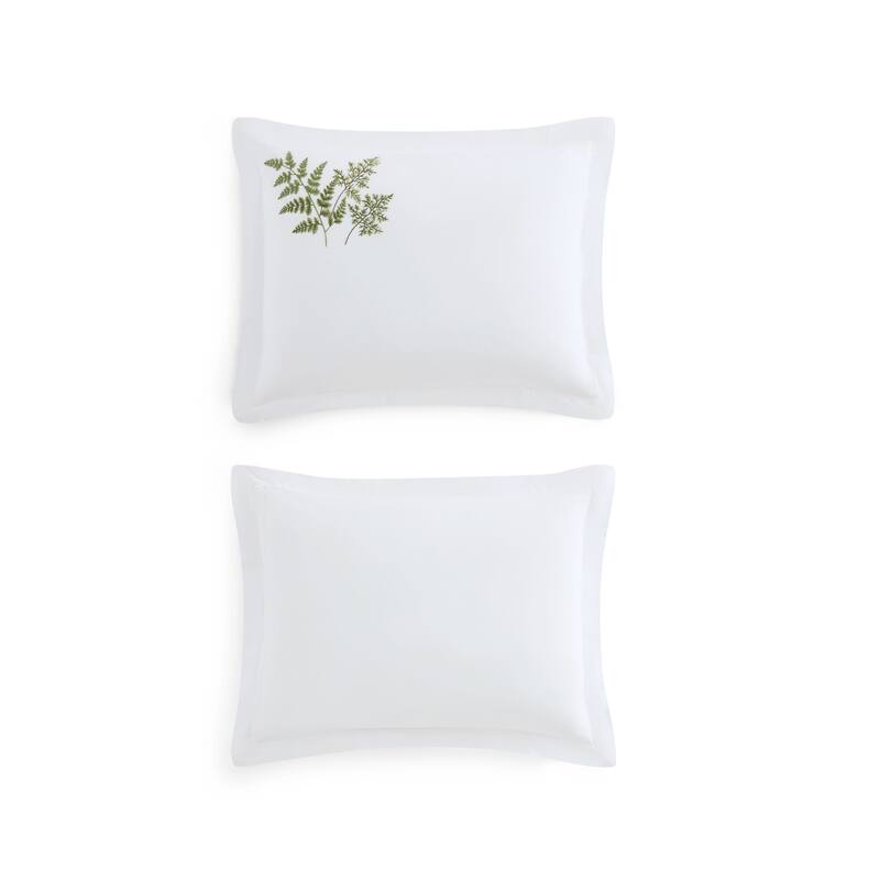 Martha By Martha Stewart Fern Garden Cotton Green Duvet Cover Set