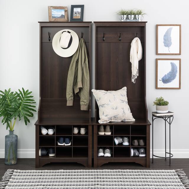 Prepac Hall Tree with Bench and Shoe Storage
