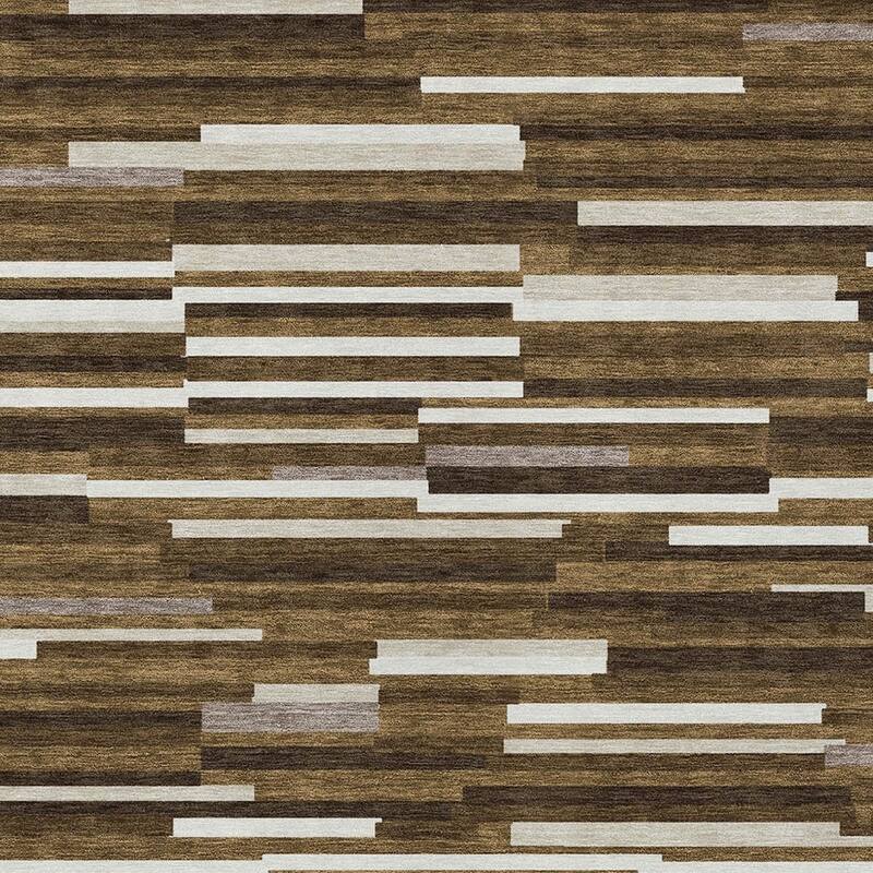 HomeRoots Striped Transitional Rectangle Outdoor Rug