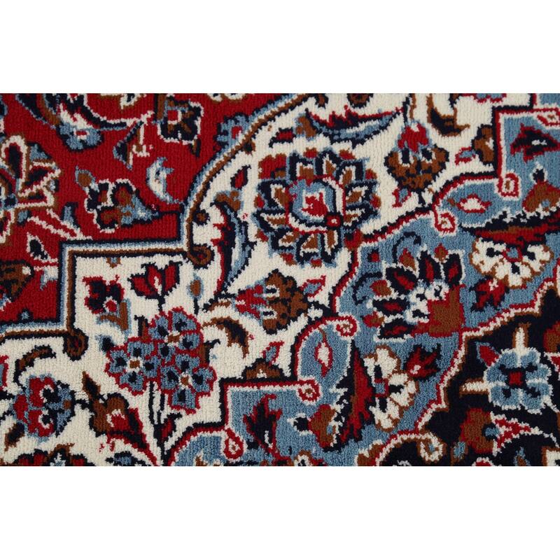 Traditional Mashad Turkish Area Rug Floral Red Machine Made Carpet - 6'3" x 9'6"