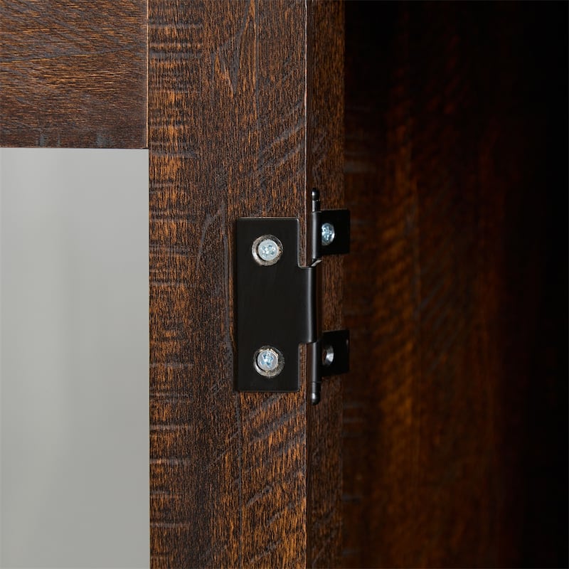 Wood Buffet Cabinet with 2 Doors and Metal Handle