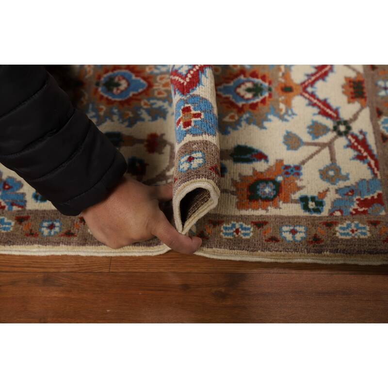 All-Over Floral Kazak Oriental Foyer Rug Hand-Knotted Wool Carpet - 2'0" x 3'0"